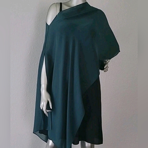 Eileen Fisher Accessories - Eileen Fisher Pine Sheer Silk Georgette Wrap One Size